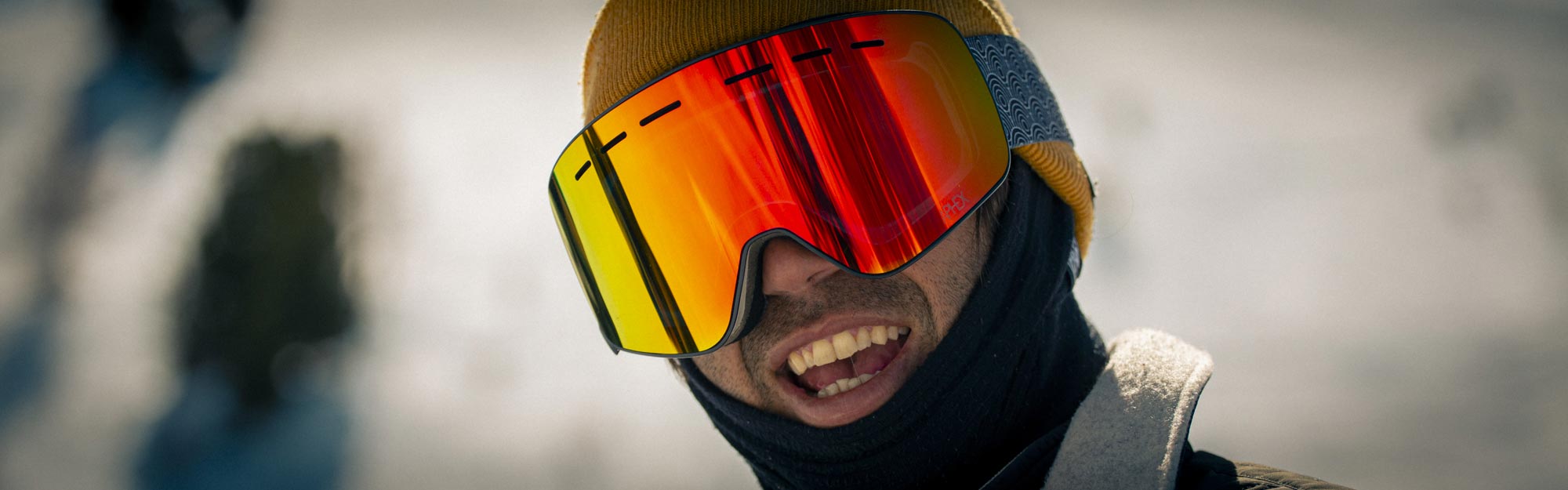 Virgo ski goggles custom for a retro style. With Aluan Ricciardi our rider